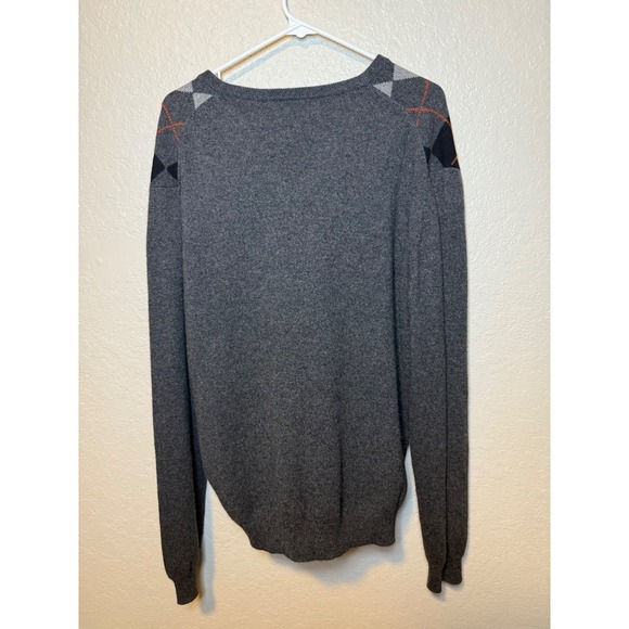 Joseph & Lyman Argyle Sweater V-Neck 100% Cashmere Pullover Classic Style - Picture 2 of 3